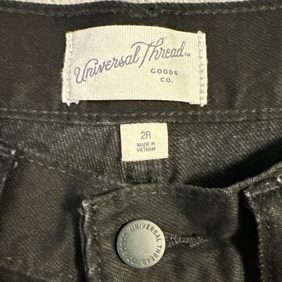 Universal Thread Women's Mid Rise Super Wide Leg Jeans Black Size 2 Button Fly - Picture 5 of 13